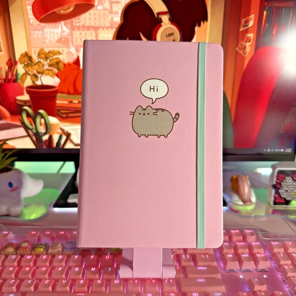 Pusheen Notebook Hi Pink Lined Journal Diary 160 Pages 2025 Casebound Elastic